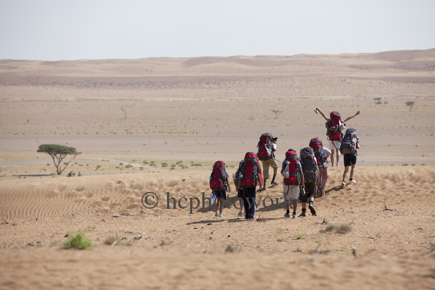 TAISM school desert challenge, Outward Bound Oman.